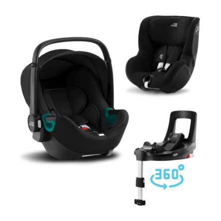 Autosedačka set Baby-Safe 3 i-Size+Flex Base iSense+Autosedačka Dualfix 3 i-Size, Space Black