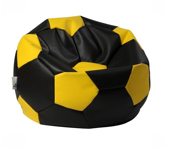 Sedací vak lopta 100×100 cm čierno-žltá