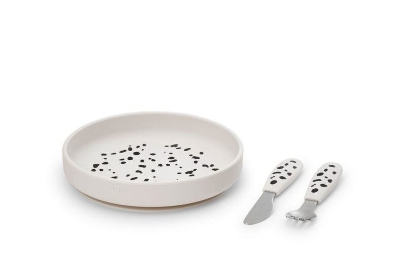 Silikonový jídelní set Elodie Details – Dalmatian Dots